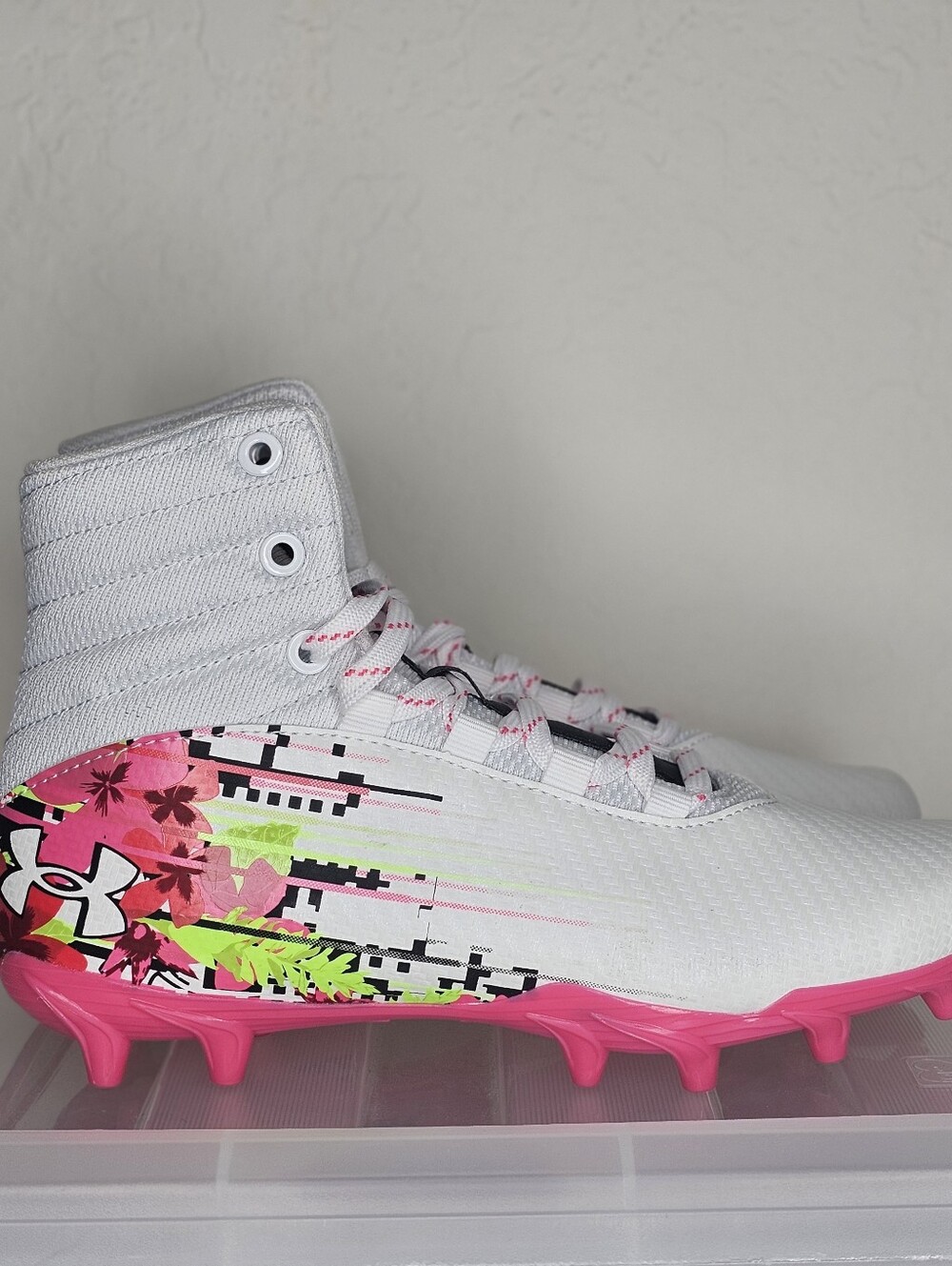 Under Armour Kids Highlight Jr. LE Lacrosse Cleats High Ankle Support Size 4Y